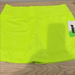 Prince Women's Bright Lime Skorts size large